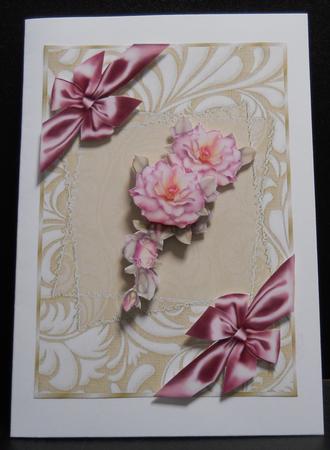 Palm Leaves A5 Card Bases in Green and Beige by Yvonne Middleton