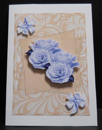 Palm Leaves A5 Card Bases in Peach and Salmon by Yvonne Middleton
