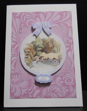 Palm Leaves A5 Card Bases in Pink and Blue by Yvonne Middleton