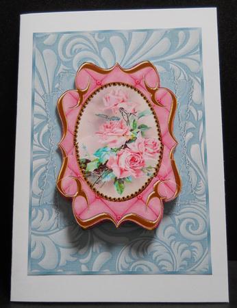 Palm Leaves A5 Card Bases in Turquoise and Aqua by Yvonne Middleton