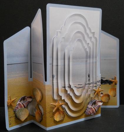 Open Top Theatre Fold with Pyramid and Decoupage by Yvonne Middleton
