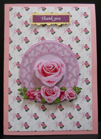 Roses and Bows Backing Paper by Yvonne Middleton