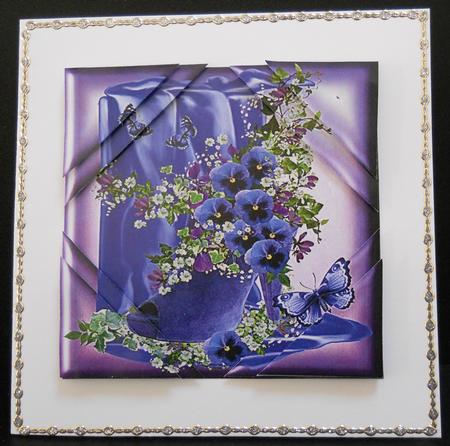 Pansies in a Shoe Corner Stacker by Yvonne Middleton