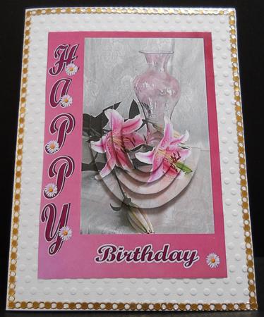 Pink Birthday Flowers for You by Yvonne Middleton