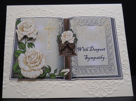 Sympathy Book Pearls, Roses and Lace -  by Yvonne Middleton