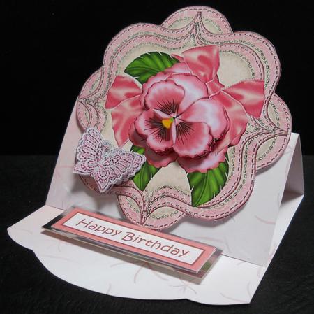 Pansy Parade Toppers Two Cards by Yvonne Middleton