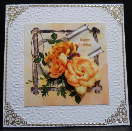 Yellow Roses on a Frame by Yvonne Middleton