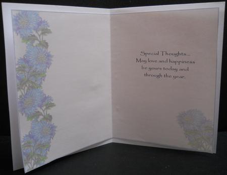 Special Thoughts Birthday Floral Insert by Yvonne Middleton