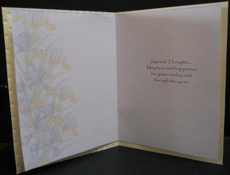 Special Thoughts Floral Birthday Insert by Yvonne Middleton