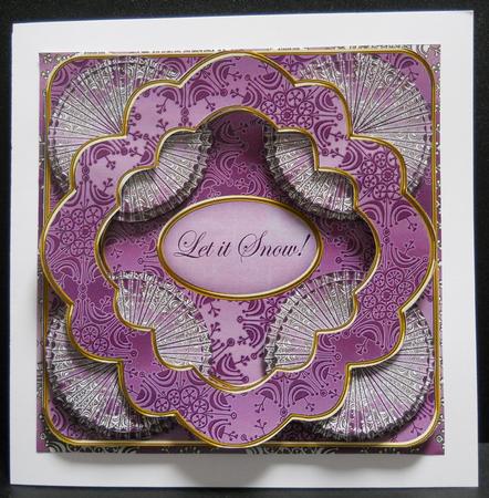 Lilac Snowflake Let It Snow! 3D Rosette 8in Card Kit by Yvonne Middleton