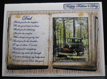 Dad - Vintage Car - Pyramid by Yvonne Middleton