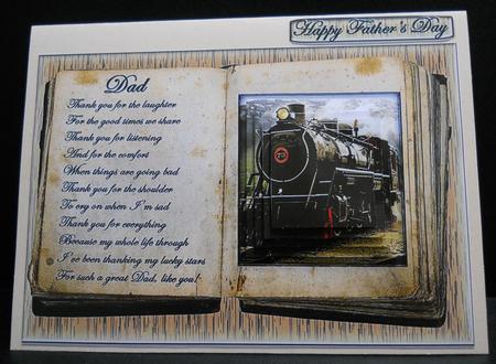 Dad - Vintage Train - Pyramid by Yvonne Middleton