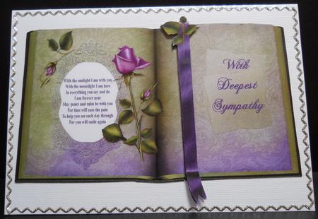 Open Book Lilac Sympathy Topper by Yvonne Middleton
