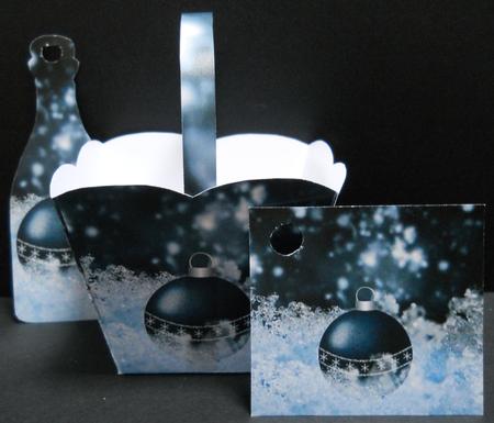 Christmas Bauble and Ice Gift Basket by Yvonne Middleton