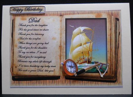 Dad - Ship - Decoupage by Yvonne Middleton