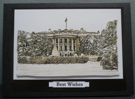 White House - Sepia Sketch by Yvonne Middleton