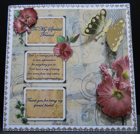 To My Special Friend - Vintage Floral by Yvonne Middleton