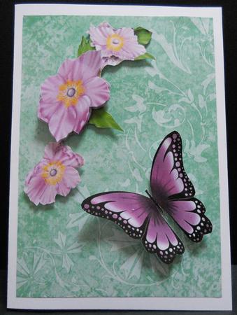 Floral Elegance Background in Green by Yvonne Middleton