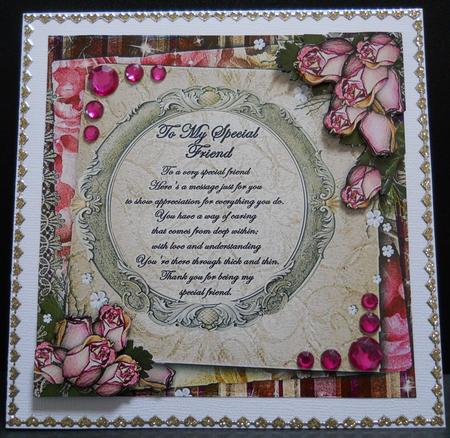 My Special Friend - Vintage Roses by Yvonne Middleton