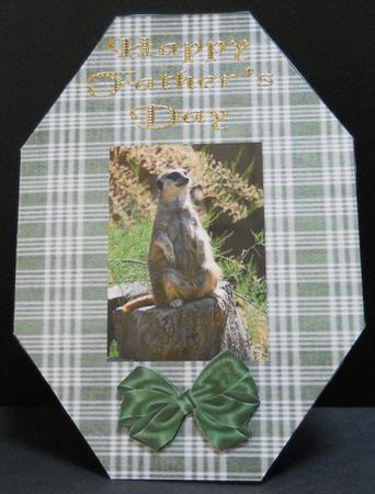 Meerkat Father's Day Octagon Card by Yvonne Middleton