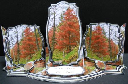 Triple Twist Easel Card - Trees by Yvonne Middleton