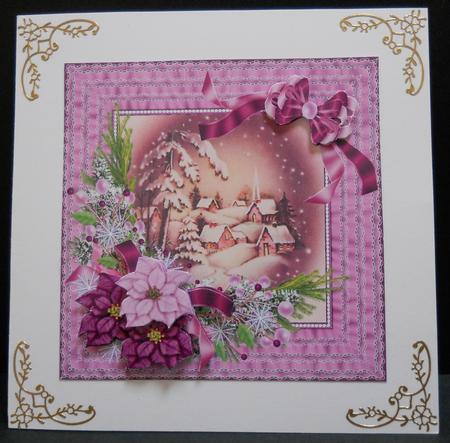 8x8 Pink and Plum Christmas by Yvonne Middleton