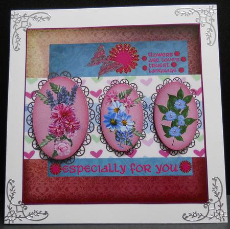 Flowers Are Love's Truest Language Trio of Panels by Yvonne Middleton