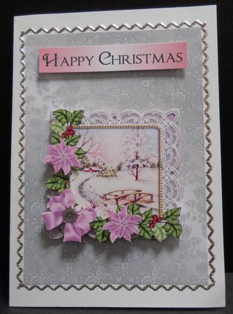 Silver Rose Embossed Satin Paper by Yvonne Middleton