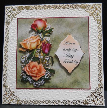 Gold Edged Roses by Yvonne Middleton