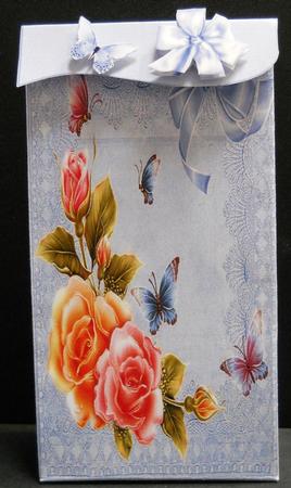Pinch Box Flowers Blue by Yvonne Middleton