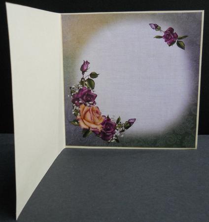 8x8 Vintage Roses on Tripple Ruffle Mat Insert Plate by Yvonne Middleton
