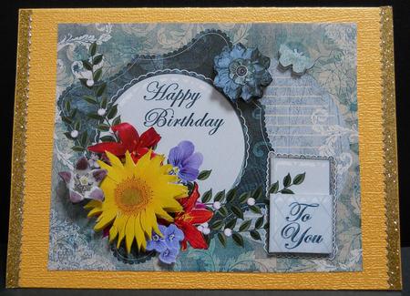 Floral Happy Birthday by Yvonne Middleton