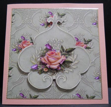 A4 Roses Heritage Background by Yvonne Middleton