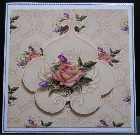 A4 Heritage Roses Background by Yvonne Middleton
