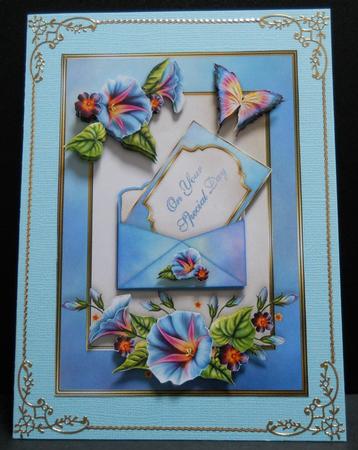 Morning Glory Notelet Card Front by Yvonne Middleton