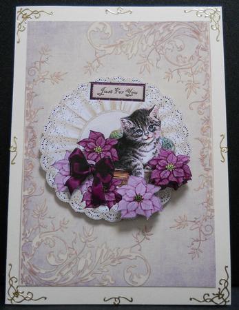 A4 Vintage Brown Bleu Background by Yvonne Middleton