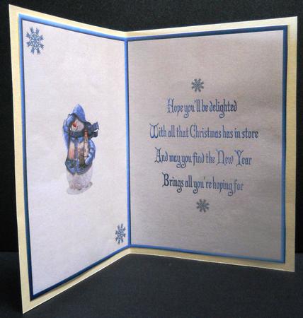 Mistletoe Snowman Insert with Verse by Yvonne Middleton