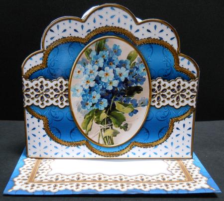 Forget Me Knots Em. Anglaise Scallop 3D Decoupage Card Kit by Yvonne Middleton