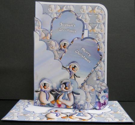 Party Penguins Scalloped Pocket Card Kit by Yvonne Middleton