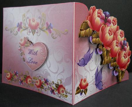 Pink Passion Over Edge Card by Yvonne Middleton