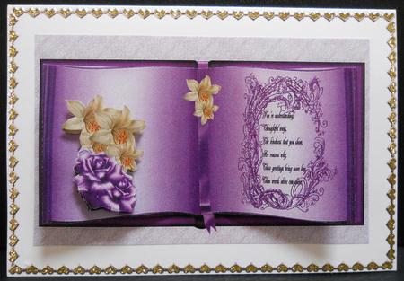 Lavender Book Rose and Lily by Yvonne Middleton
