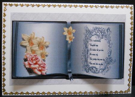 Blue Book Roses and Lily by Yvonne Middleton