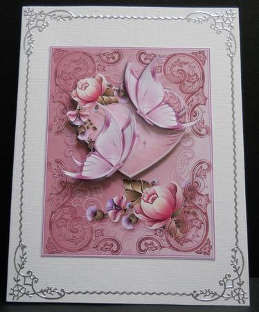 Pink Butterfly and Flora by Yvonne Middleton