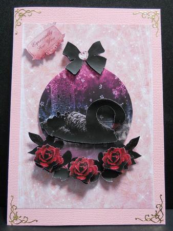 Fluffy Sparkles Backing Paper in Pink by Yvonne Middleton