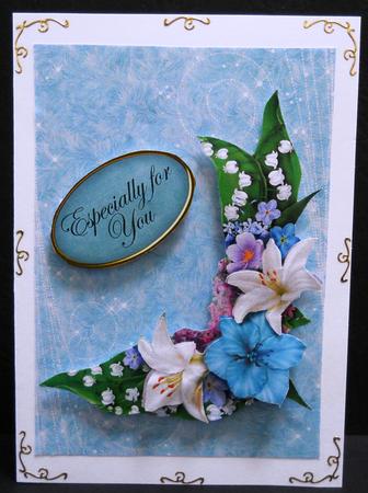Fluffy Sparkles Backing Paper in Turquoise by Yvonne Middleton