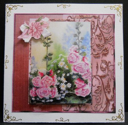 Floral Topper in Pink Brocade by Yvonne Middleton