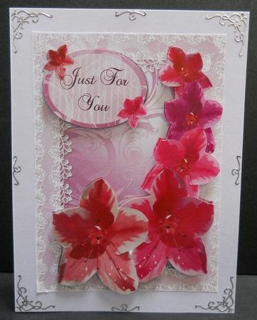 Lace Framed Jacquard Azalea by Yvonne Middleton