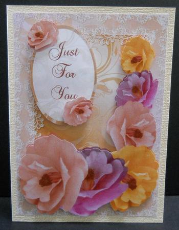 Lace Framed Jacquard Camelia by Yvonne Middleton