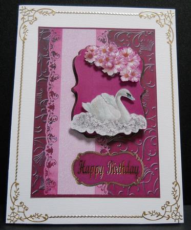 Swans Card Front by Yvonne Middleton