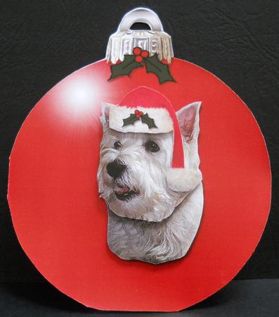 West Highland White Terrier 2 Christmas Bauble by Yvonne Middleton